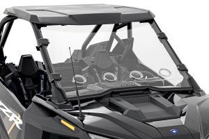 Polaris RZR Turbo R 4 Ultimate Vented Full Windshield - Rough Country - Scratch Resistant - '22-'23